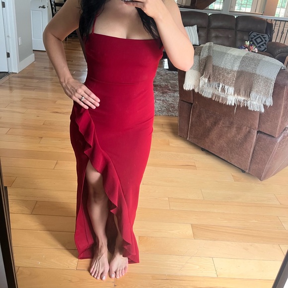Tiffany Sleeveless High Slit Formal Dress